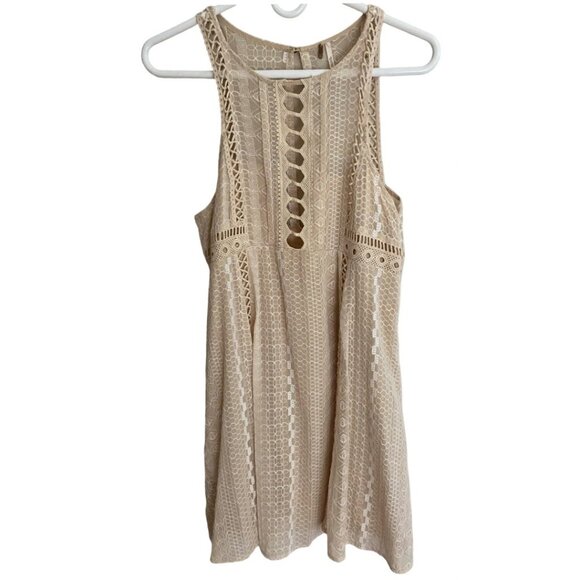 Free People Ivory Sleeveless Mini Dress - Picture 3 of 13